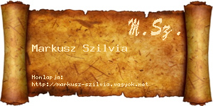 Markusz Szilvia névjegykártya